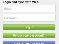 Sync with smart phone apps (for iOS/Android) using same login credentials.
